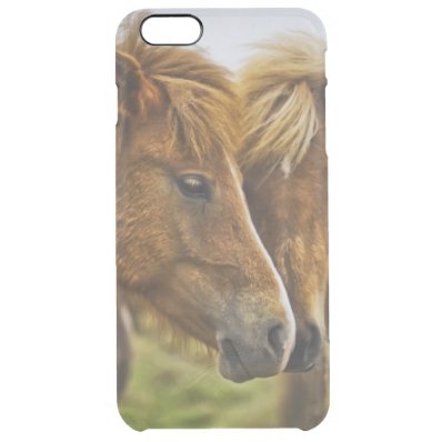 Two horses portrait clear iPhone 6 plus case