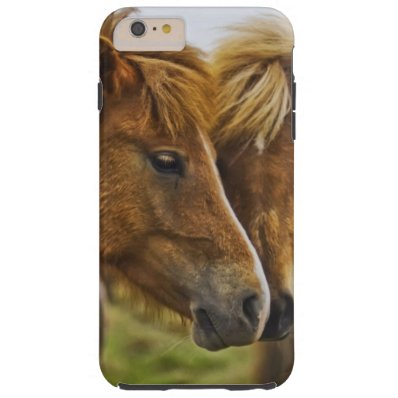 Two horses portrait tough iPhone 6 plus case