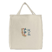 Two Hummingbirds for Mom embroidered bags by Embroidery4U Two Hummingbirds for Mom embroidered bags