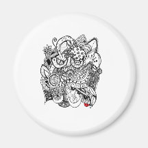 Two In A Bush Fridge Magnet
