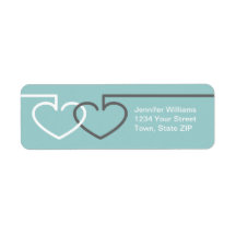 Two Interlocking Hearts Labels