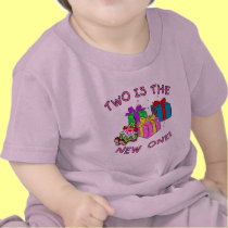 TWO IS THE NEW ONE PINK t-shirts