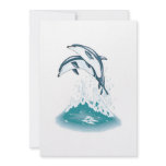 two jumping dolphins personalized invitation
