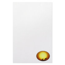 Two Kangaroos Silhouetted in an Oval Design Stationery