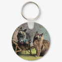Two Kittens Posing Key Chain keychains by kimmyklassickorner Two Kittens Posing Key Chain keychains