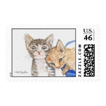 two kitty stamp
