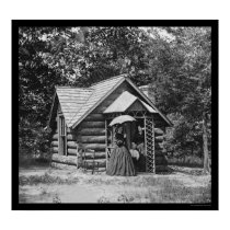 Two Ladies and a Child at Michler's Cottage 1865 posters
