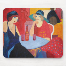 Two Ladies in a Cafe mousepads by cboyd3 Two Ladies in a Cafe mousepads