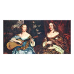 Two Ladies Of The Family Lake By Lely Sir Peter Photo Cards