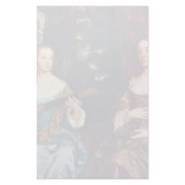 Two Ladies Of The Family Lake By Lely Sir Peter Customized Stationery