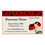 Two Ladybugs on a Flower Business Cards business cards