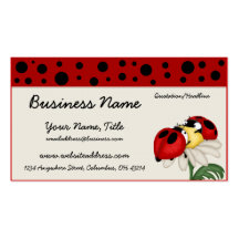 Two Ladybugs on a Flower Business Cards