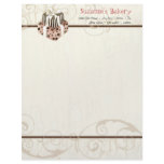 Two Layered Wedding Cake Business Cream Stationery Customized Letterhead