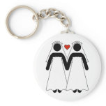 Two Lesbian Brides Key Chains
