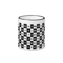 Two letter words black and white mug