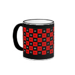 two letter words red and black US version Mug