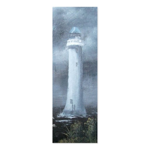 Two Lighthouses Bookmark Business Card (back side)