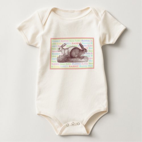 Two Little Bunny Rabbits - Pretty Pastels Baby Wear Creeper