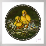 Two little ducklings print