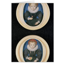 Two Little girls, 1590 Greeting Card