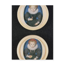 Two Little girls, 1590 Post Card
