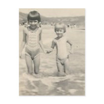 Two little girls holding hands sisters postcards by amazingvintage Two little girls holding hands sisters postcards
