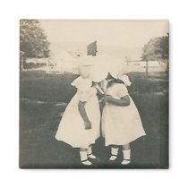 two little girls kissing magnet by amazingvintage two little girls kissing magnet