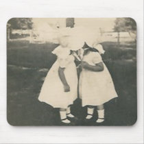 two little girls kissing mousepad by amazingvintage two little girls kissing mousepad