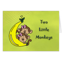 Two Little Monkeys cards by SweetRascal Two Little Monkeys cards