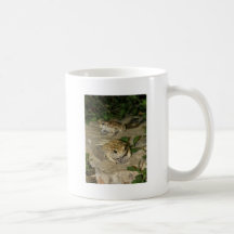 Two little toads - green frog print coffee mug