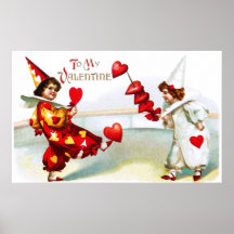 Two Lovely Harlequins Poster