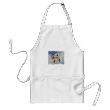 Two macaw Santas Apron
