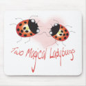 Two Magical Ladybugs Mousepad