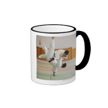 Two Men Competing in a Judo Match 3 Coffee Mugs