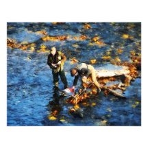 Two Men Fishing Custom Invitation