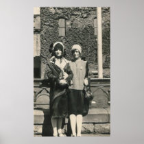 Two men in drag out on the town huge poster