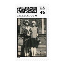 Two men out on the town postage