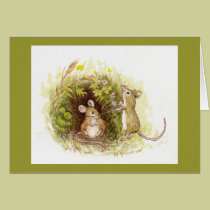 Two Mice in the Grass cards