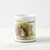Two Mice in the Grass - children's illustration mugs