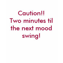 !!Two minutes til the next mood swing! t-shirts