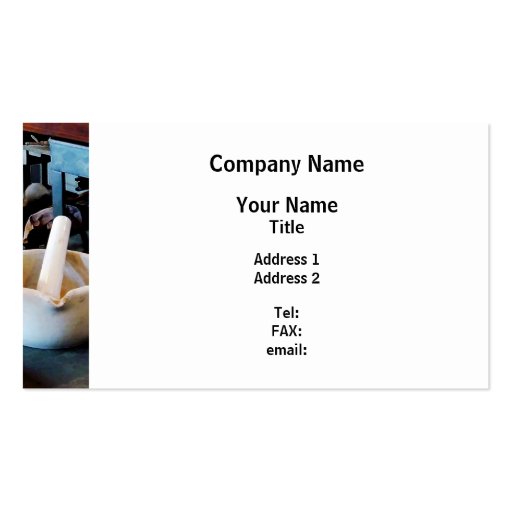 Two Mortar and Pestles in Lab Business Cards (front side)