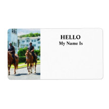 Two Mounted Police Custom Shipping Labels