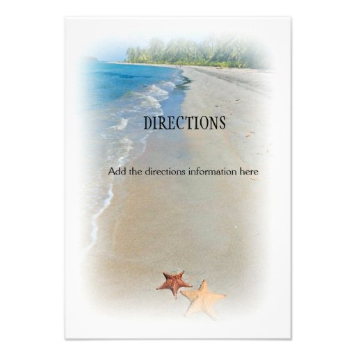 Two of Us | Beach Wedding Accommodation Directions Personalized Invites