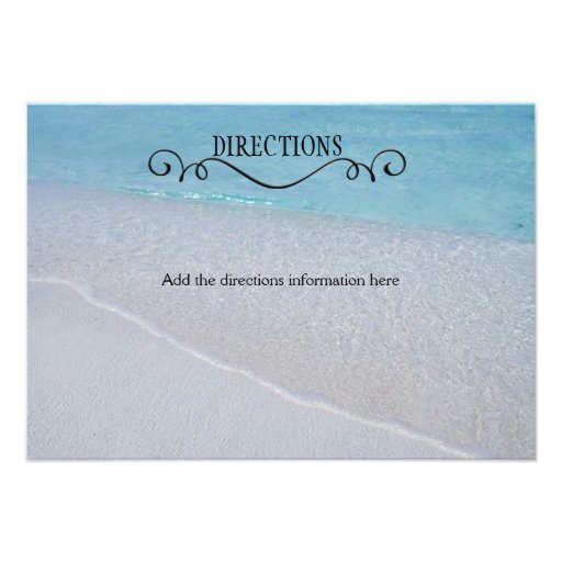 Two of Us | Beach Wedding Accommodation Directions Custom Announcement