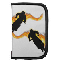 Two Off Road Dirt Bikes with Flames Planners