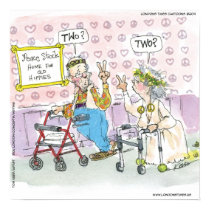 Two Old Hippies Funny Poster by Rick London posters