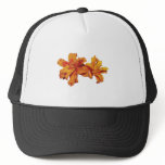 Two Orange  Double Lilies Hat
