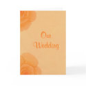 Two Orange Roses Wedding Invitations, Flowers card