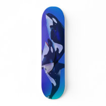 two Orcas transperant SkateboardP