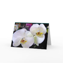 Two Orchid thank you note cards cards